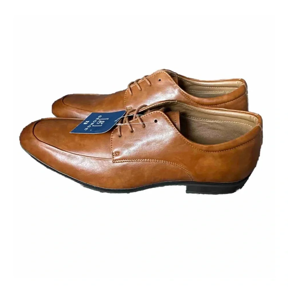 George Shoes Mens Size 13 Oxford Lace-Up Design Brown‎ Dress Shoes New